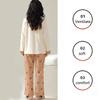 Pajamas Women Long-Sleeved Trousers Set Comfortable Simple Loose Cute Sweet Cartoon Bear Homewear Outside Sleepwear Girl Clothes