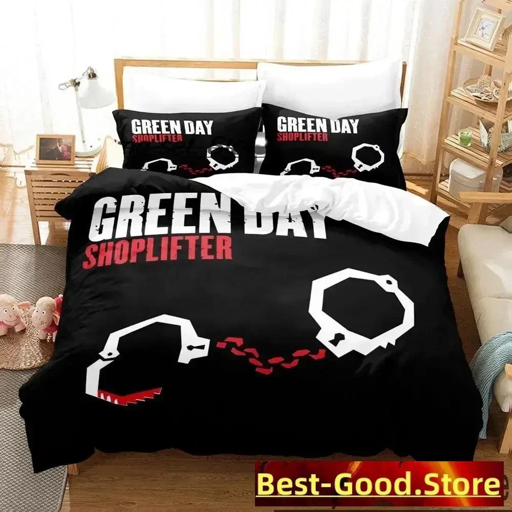 3D Печать American Idiot Green Day Напечатанный Постельный Комплект Пододеяльник Наволочка Комплект Постельного Белья Постельное Белье Простыня Покрывало Полный Размер Квин