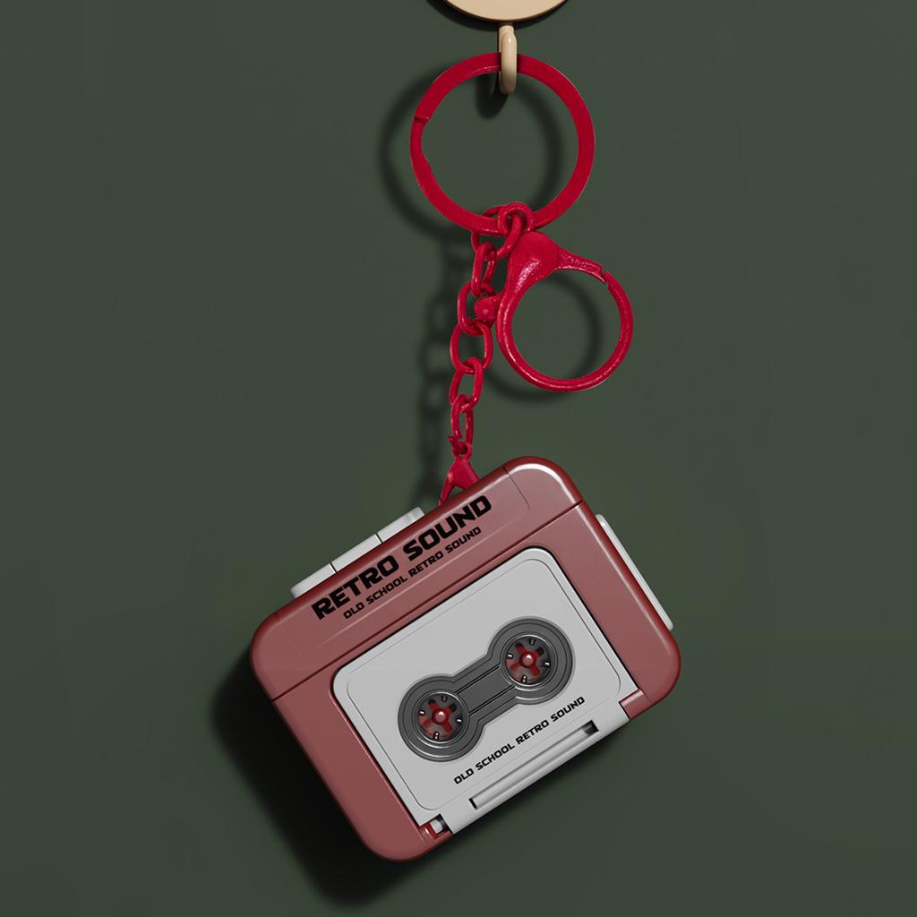 Мини Винтажный Кассетный Плеер Портативный Музыкальный Диктофон Музыкальный Плеер Брелок Крепление Записываемая Музыкальная Шкатулка Подвески