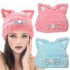 1 шт. Милая шапочка-полотенце для волос с кошачьими ушками для женщин, быстросохнущий супервпитывающий тюрбан из микрофибры с кошачьими ушками, мягкий плюшевый аксессуар для ванной для всех типов волос
