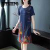 Платье из ледяного шелка, женское летнее свободное повседневное прямое платье большого размера