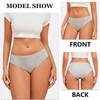 4Pcs Women's Cotton Ribbed Briefs Solid Breathable Elastic Underwear Sexy Simple Comfortable Panties Girls Soft Basics Lingerie