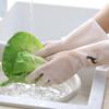 1 Pair Rubber Translucent Dishwashing Gloves Waterproof Kitchen Washing Clothes Washing Dish Plastic Cleaning Housework Gloves
