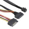 Встроенный кабель 12G Mini Sas Hd к U.2 36P Sff-8643 к Sas U.2 Sff-8639 0,5 м/1 м с 15-контактным питанием SATA, подходит для U.2 SSD