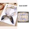 53x53cm 100% Mulberry Silk Scarf Luxury Square Hair Bandana Elegant Head Wrap Neckerchief Sunscreen Shawl for Women