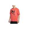 Flight Print Basketball Performance Short Sleeve T-Shirt Men Tops Grass-Orange CV5109-884