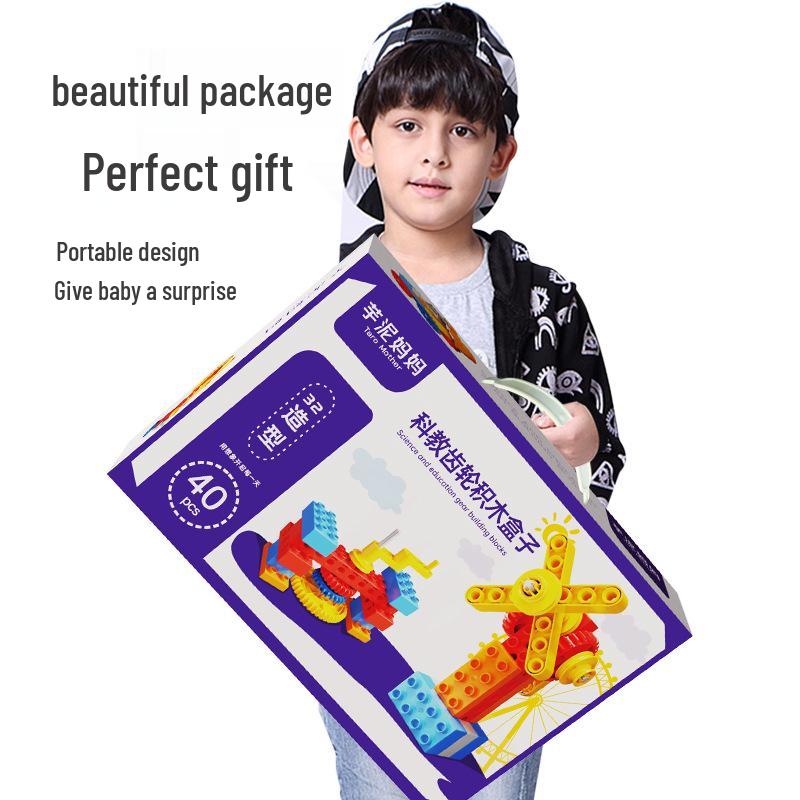 Kids' Science Education Electric Gear Building Blocks Set