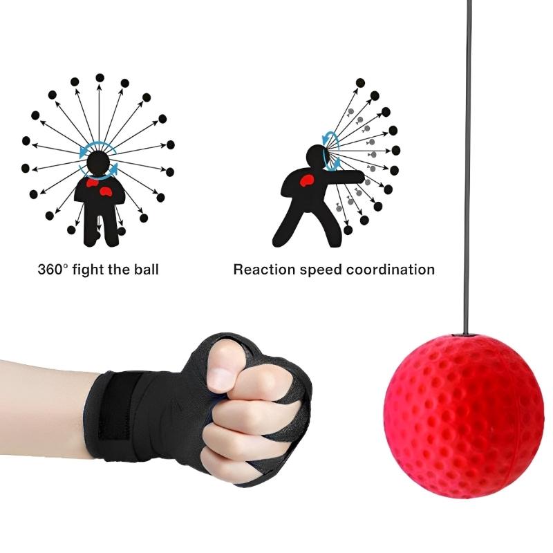 Тренировочный набор для боксерских рефлексов с мячом Speed Punch Ball, профессиональное боксерское тренировочное оборудование для фитнеса