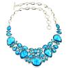 Swiss Blue Quartz Gemstone Friends Jewelry Necklace 16-18''