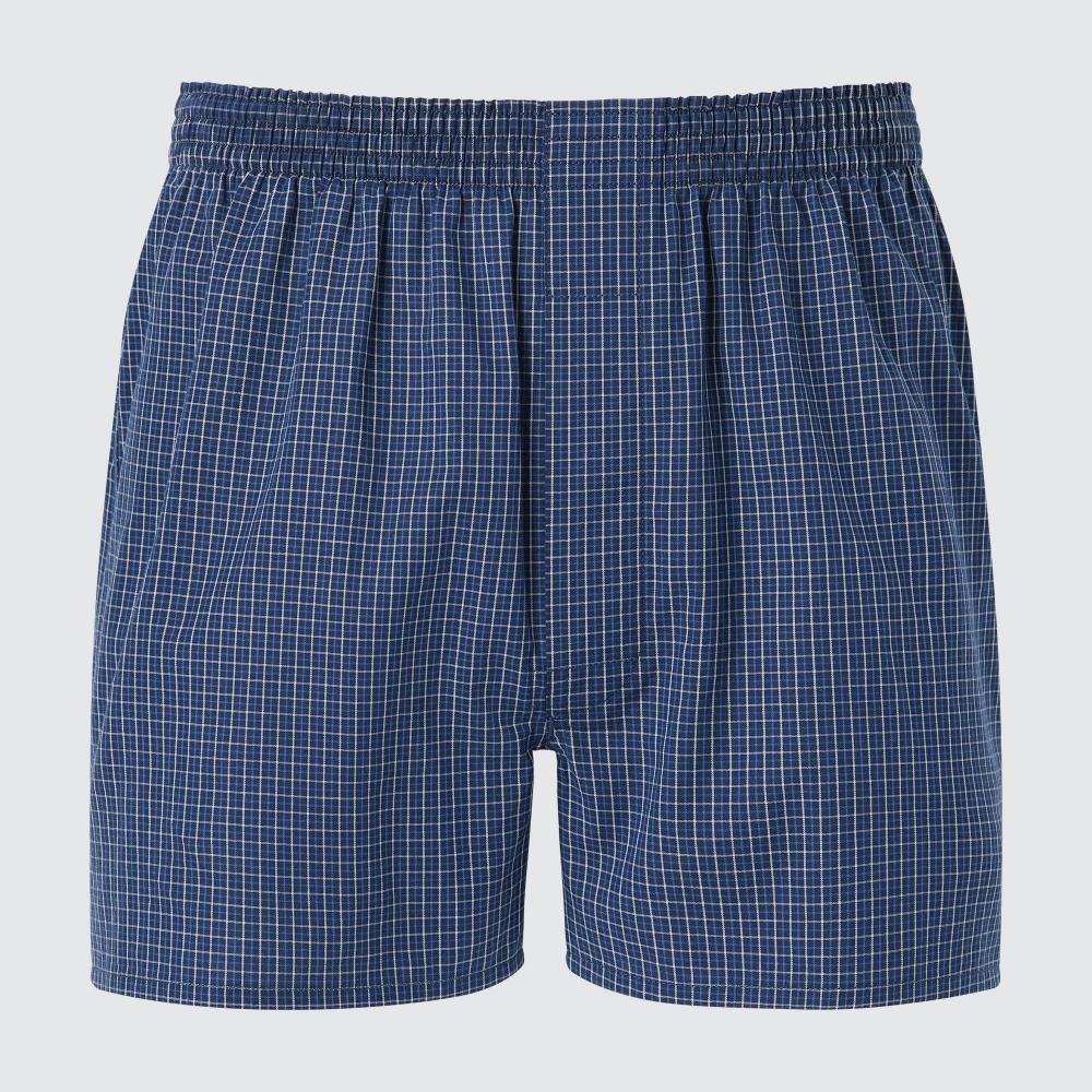 Uniqlo Check Pattern Trunks with Front Opening and Elastic Waistband