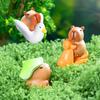Мультяшные милые миниатюрные фигурки капибары креативные модные мини-фигурки животных кавайные украшения для дома своими руками аксессуары подарки