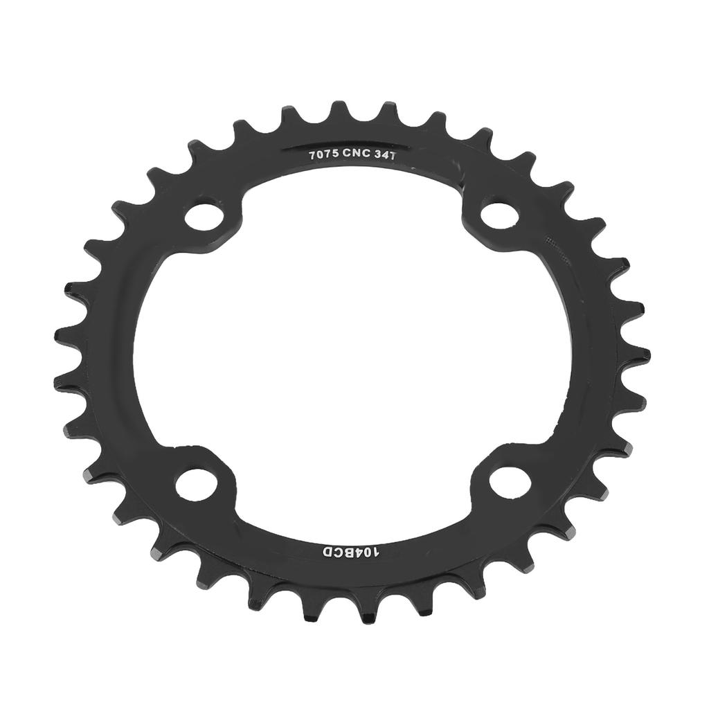 32Celsius34Celsius36Celsius38T BCD 104 Mountain Bike Steel Single Crank Chain   Repair Parts (Black 32T)