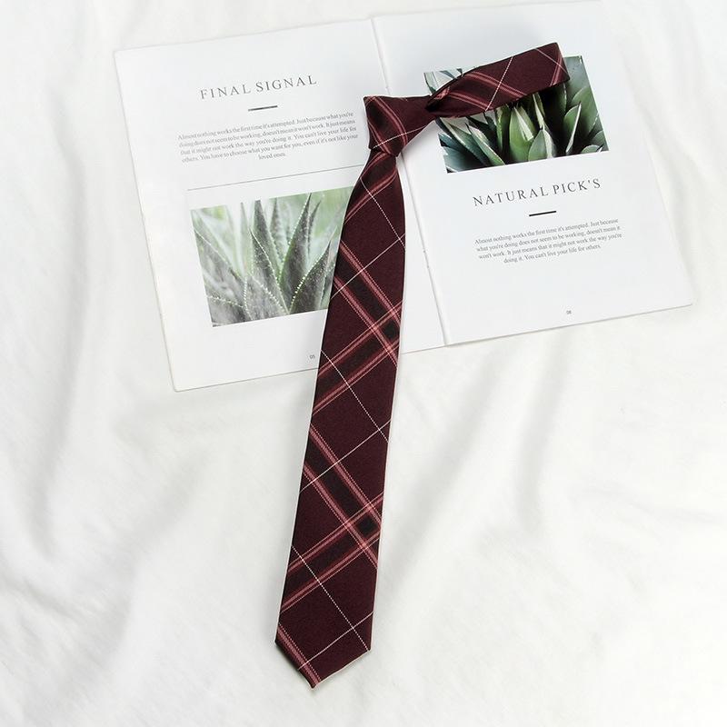 Лимонный Плед Галстук для Школьной Формы с Морской Солью - Ручная Работа в Японском Академическом Стиле для Мужчин и Женщин