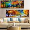 Nordic Abstract Oil Painting Back In Rain At Night Canvas Painting Office Living Room Corridor Home Decoration Murals No Frame