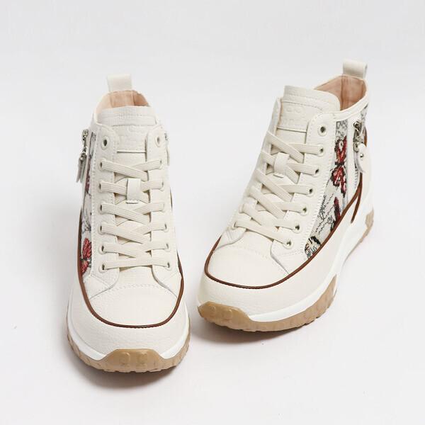 Цветы по бокам Converse Comfort Cushion Противоскользящие Увеличивающие рост Кроссовки P S78