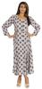 Bimba Printed Maxi Dress For Women Front Button Placket Ethnic Dress Casual Rayon