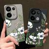 Для Xiaomi 13T Pro Poco X7 X6 Redmi Note 14 Pro 13 12 11 10 Pro Чехол с цветочной текстурой из кожи TPU, мягкий противоударный, защита линз, тонкий чехол для телефона