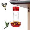 1Pc/2Pcs 15 Oz Plastic Hummingbird Feeder Outdoor Hanging Hummingbird Feeder with 5 Feeding Ports for Garden Patio Decor