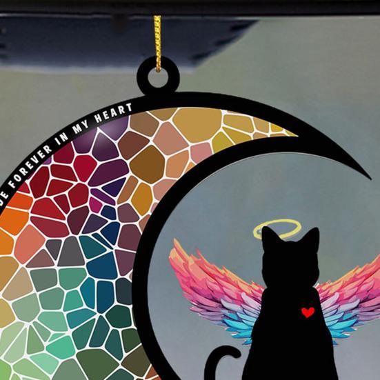 Мемориал для домашних животных «Ловец солнца», персонализированный мемориальный кулон для домашних животных, украшение для акрилового окна, подвесной «Ловец солнца»