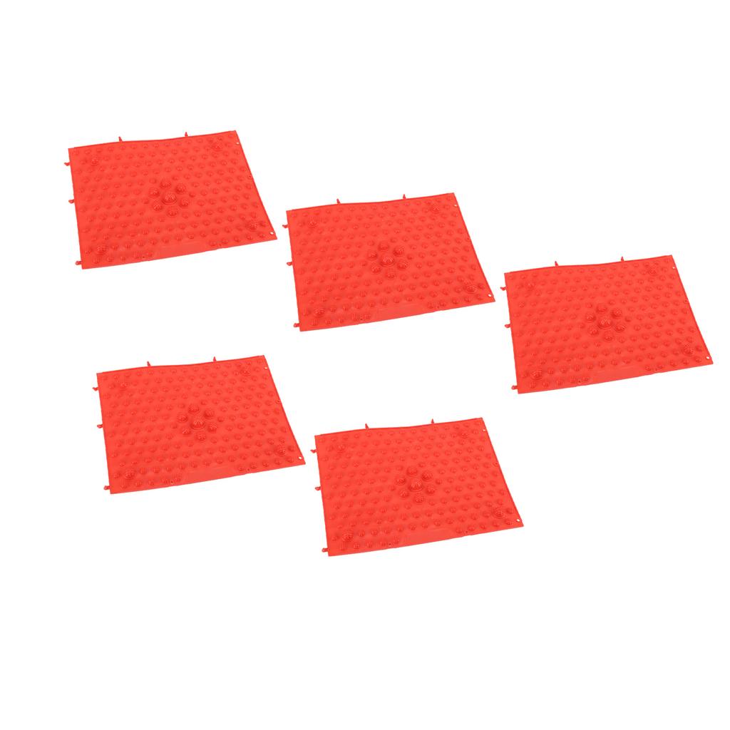 5 шт. Массажный коврик для ног TPE Акупунктурный коврик для ходьбы Массажная подушка для пальцев ног для дома, улицы, игры Красный