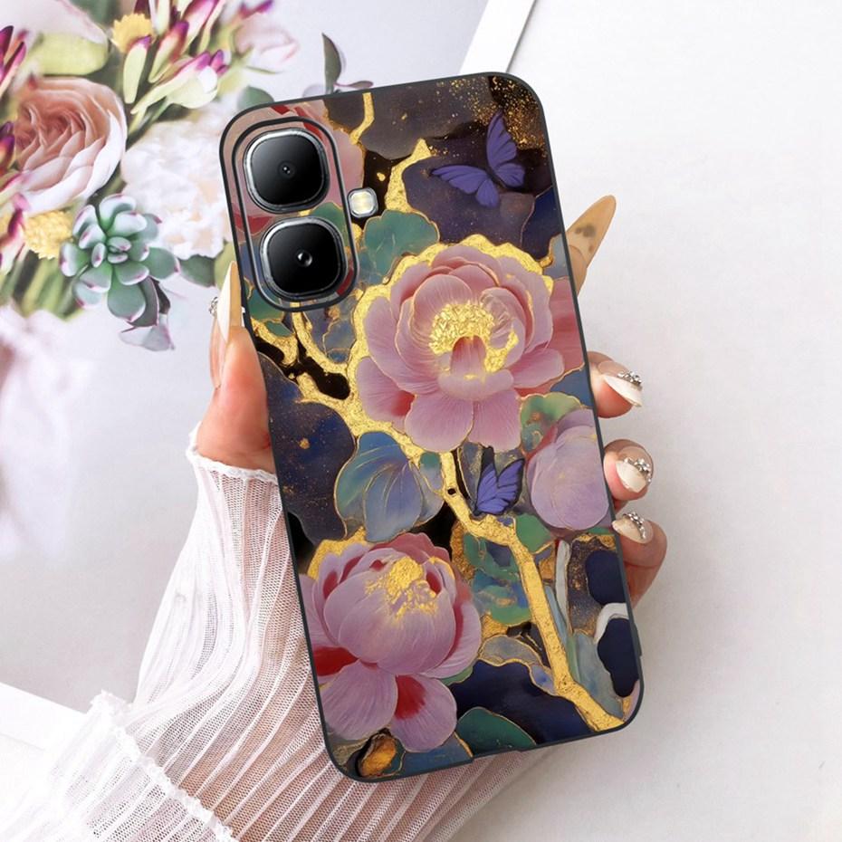 Cute Printing Phone Case For Infinix Smart 20 Soft Black Silicone TPU Cases For Infinix Smart20 X6840 X6840B Covers Bumpers