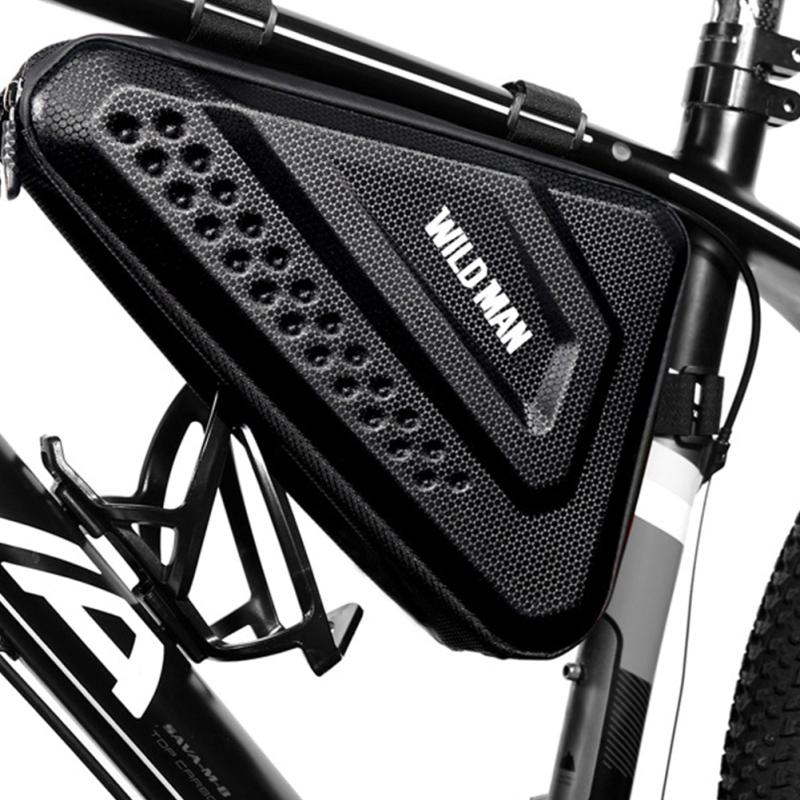 3л сумка для велосипеда Pu Eva Hard Shell Водонепроницаемая двойная молния для горного велосипеда Треугольная сумка с передней балкой