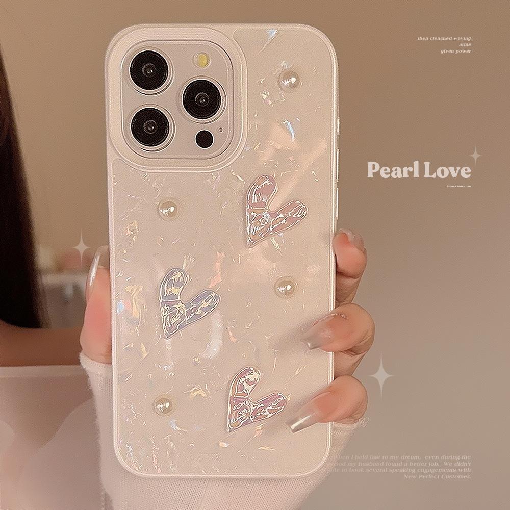 Three Dimensional Love Pearl Iphone16 Apple 15 Mobile Phone Case 11 Suitable for 14promax Dream Shell 12 Fairy