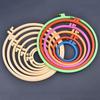 Sewing Tool Round Oval Wooden Color Embroidery Hoops Frame Set Plastic Embroidery Hoop Rings For DIY Cross Stitch Needle Craft