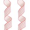 2M Classic Wired Edge Fabric Swirl Ribbon Print Craft Bow Christmas Christmas Tree