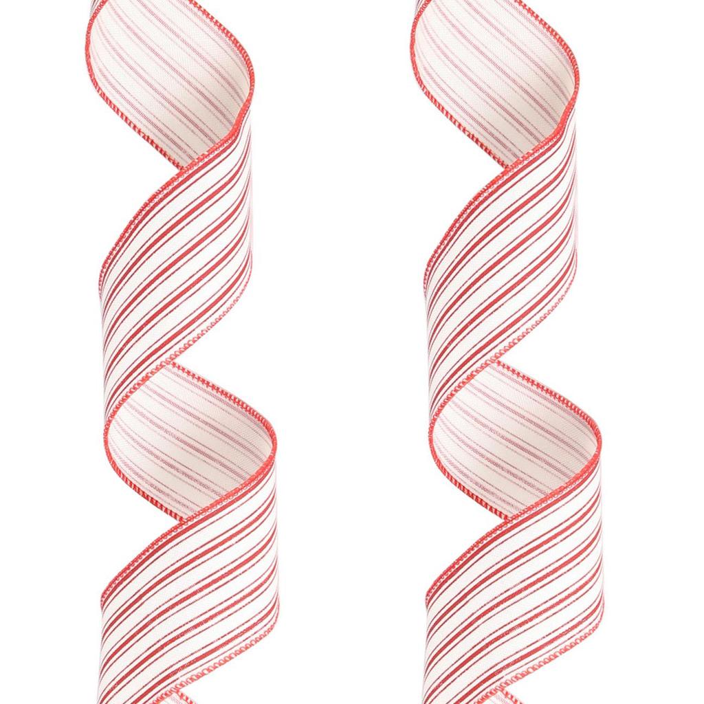2M Classic Wired Edge Fabric Swirl Ribbon Print Craft Bow Christmas Christmas Tree