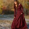Party Medieval Renaissance Velvet Long Dress Celtic Queen Gown Cosplay Costume Movie Dress