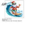 Outdoor Balcony Window Decor Christmas Surfing Santa Claus Static Glass Sticker Tropical Waterproof PVC Decal for Sunproof Surface Decals Home Store