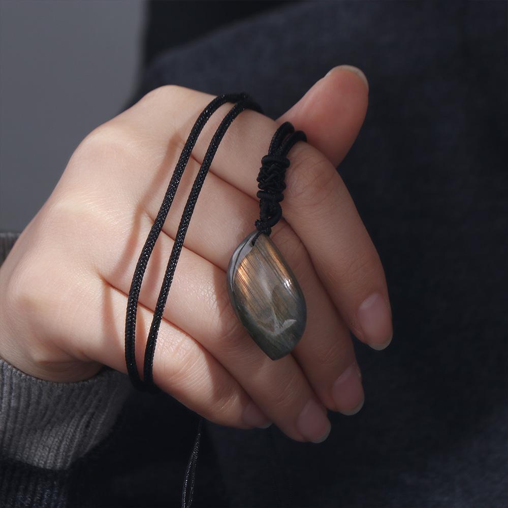 Геометрическая форма Кристалл Лабрадорит Подвеска Необработанный камень Полировка Натуральный учебный камень День рождения