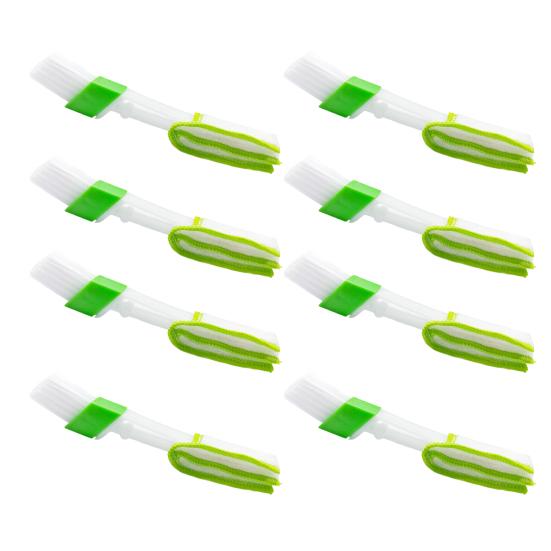 Мини-щетка для чистки вентиляционных отверстий автомобиля, ручка для автомобильной вентиляции, двухсторонняя насадка из микрофибры, очиститель кондиционера, инструмент для удаления пыли и детализации