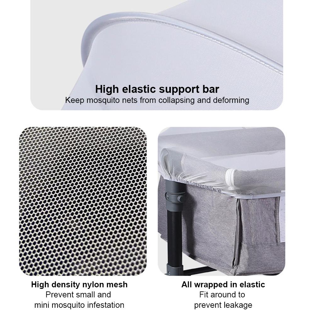 Foldable Mosquito Net Breathable Folding Crib Cover Crib Tent for Baby Crib To Keep Cats/Bugs Out