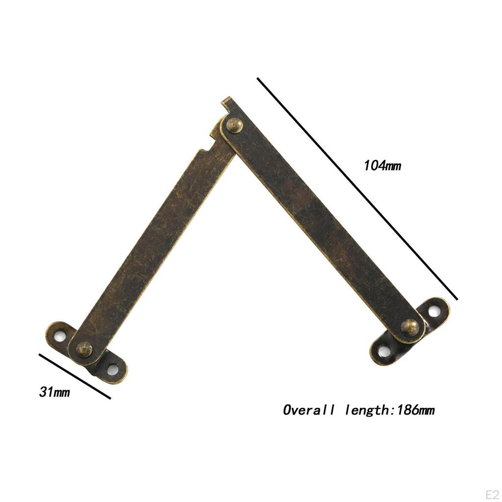 2 шт., складные опорные петли для крышки, подъемная стойка для шкафа, железный материал, демпферная петля для дерева
