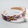 Colorful Baroque Hair Hoop Jewelry Bride Tiaras Simple Rhinestone Headband  Ladies