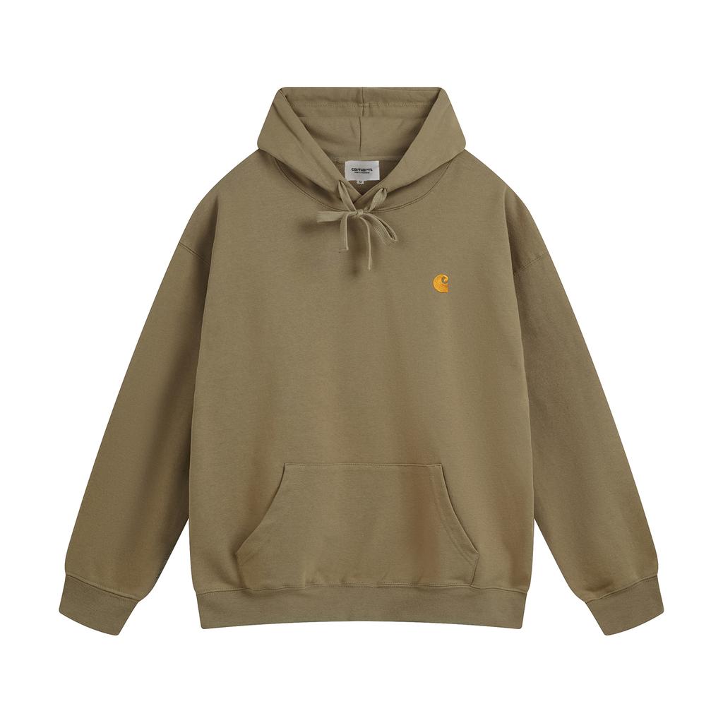 carhartt 2025 Новая весна и осень Тонкая толстовка с капюшоном и вышитым логотипом больших размеров, подходит для пар