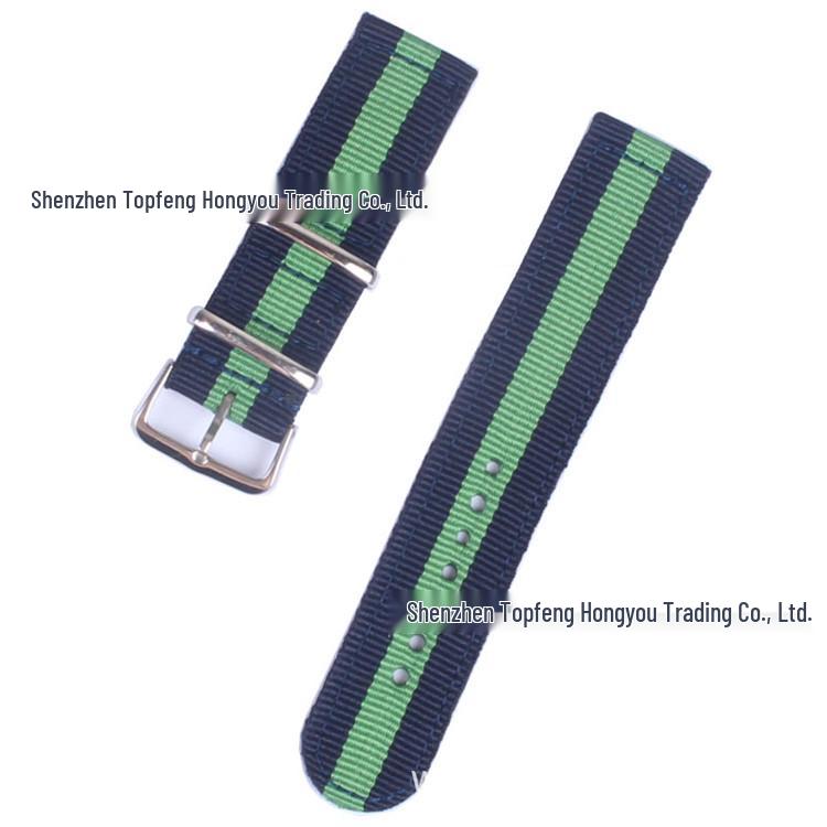 Korean Style Rainbow Canvas Nylon Watch Strap (18/20/22/24mm) for Apple Watch