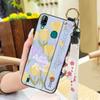Oil Painting Waterproof Phone Case For Blackview A60 Pro Flower Durable Shockproof Phone Holder Wristband Fashion Design