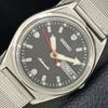 JAPAN VINTAGE SEIKO AUTOMATIC 6309A MENS BLACK COLOR DIAL WATCH A700408-5 R203-a700408