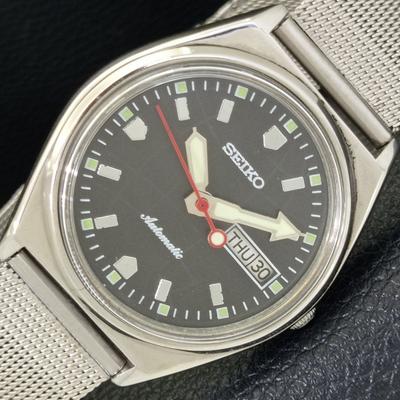 ЯПОНИЯ ВИНТАЖ SEIKO АВТОМАТИЧЕСКИЕ 6309A МУЖСКИЕ ЧАСЫ С ЧЕРНЫМ ЦВЕТОМ ЦИФЕРБЛАТА a700408-5