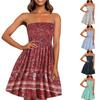 (проектор)Женские летние платья без рукавов для женщин 2022, пляжное платье с запахом и принтом на груди