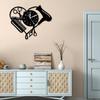 Hairdresser Wall Clock with Scissors And Comb Pattern Salon Themed Accurate Time Displaying Vibrant Graphic Wall Clock