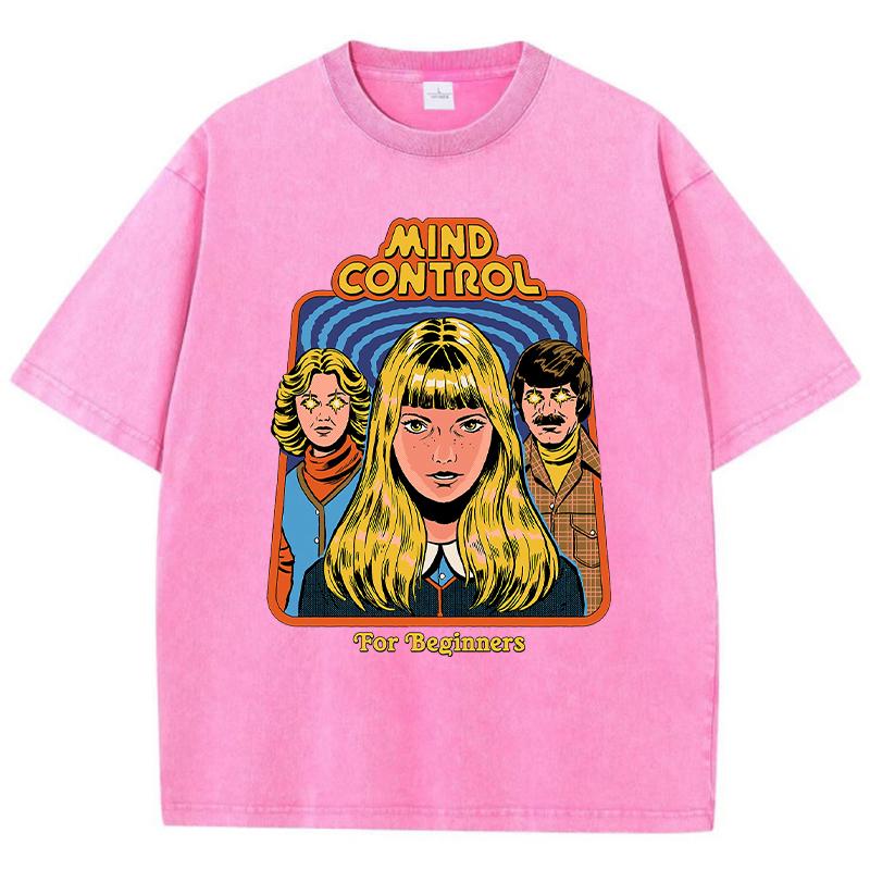Mind Control Cartoon Printing Women Wash Clothes Tshirts Street Breathy Tee Tops Cool Summer T Shirts Female