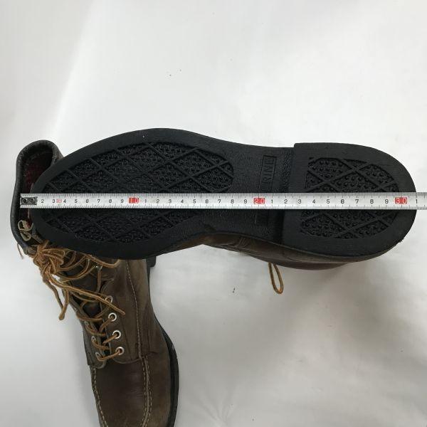 WOLVERINE Кожаные Рабочие Ботинки на Шнуровке Винтажные Размер 12D 29.5-30.0 Коричневые 1000 Миль(ИСПОЛЬЗОВАЛ)