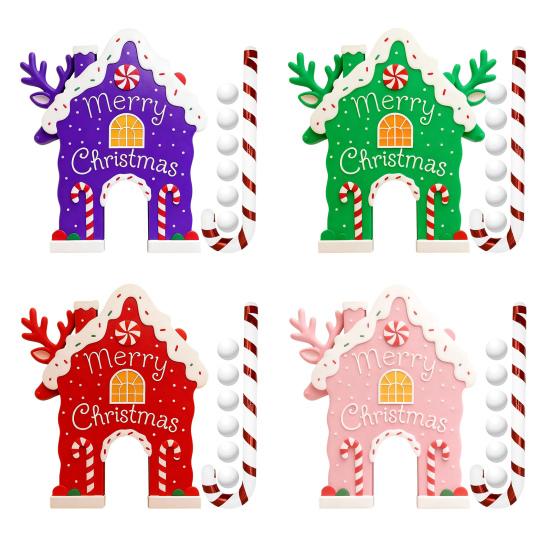 Рождественский пряничный набор для гольфа, игра для вечеринки в помещении, игра в гольф с клюшкой в виде леденца и 6 мячами, праздничные игры для семьи, детей, взрослых