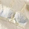 New underwear women's small breasts gather flat breasts thickened pure lace close secondary breasts anti-sagging no steel ring bra set