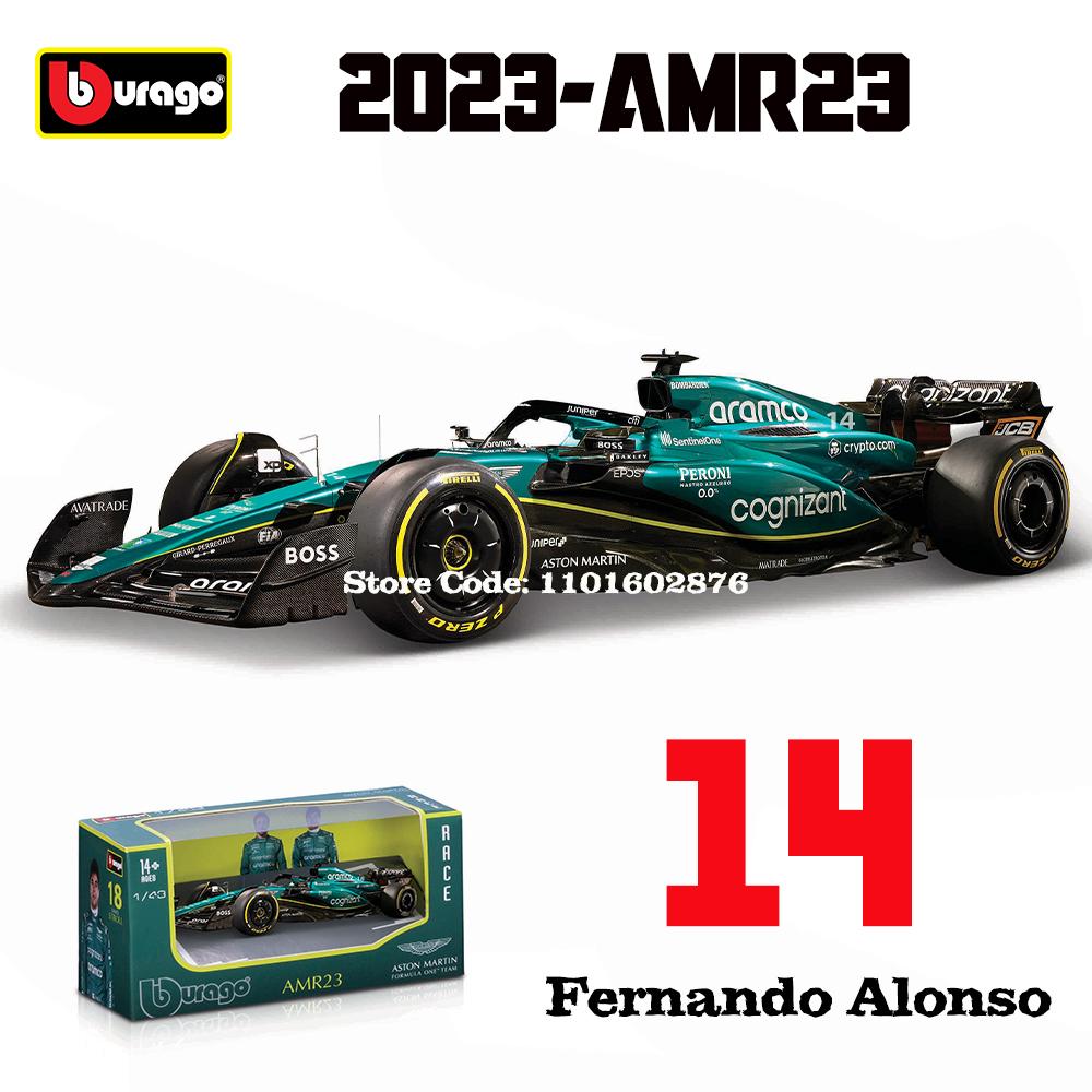 Ббураго 1:43 НОВЫЙ 2023 Команда Alpine F1 A523 №10 Пьер Гасли №31 Эстебан Окон Формула-1 Сплав Супер Игрушка Литая модель автомобиля