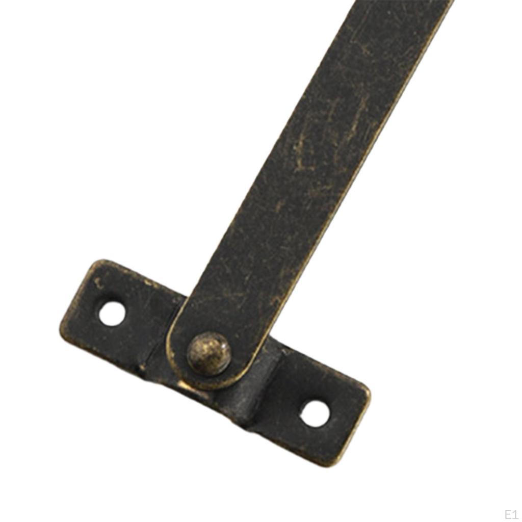 1 Pair Lid Support Hinges for Wooden Box Metal Heavy Duty Furniture Hardware Folding Stay Hinge
